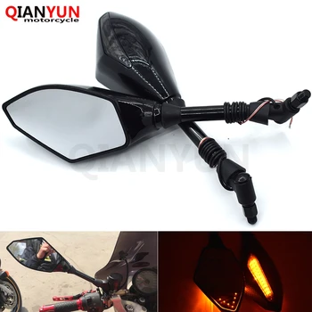 

Universal 10 mm motorcycle LED turn signal rear view mirror side mirror For HONDA PCX 125/150 PCX125 PCX150 CB600F CBR600F
