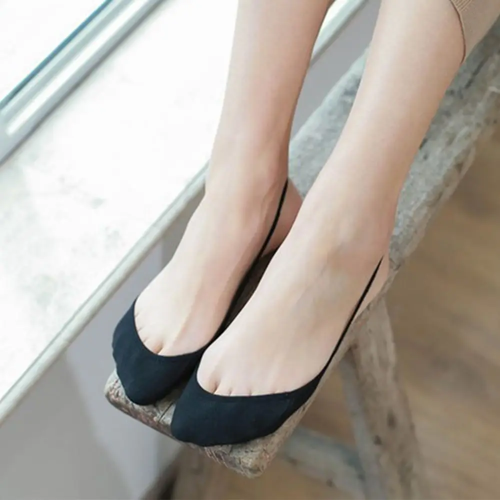 

1 Pairs of Women Slingback Toe Cover Topper Invisible No Show Socks Ladies High Heels Sandals Socks