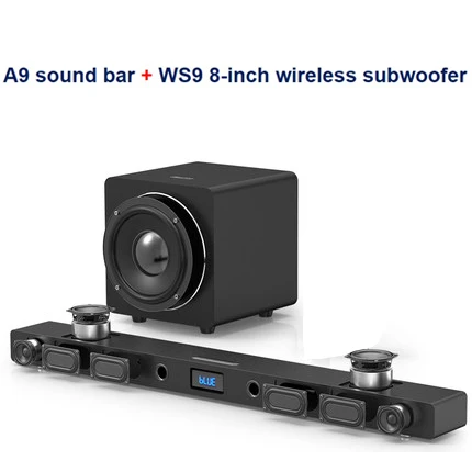 A9 WS9 JY AUDIO A9 Bluetooth Саундбар 5,1 объемный звук домашний кинотеатр 8 блок встроенный домашний кинотеатр тв динамик с 8-дюймовым сабвуфером - Цвет: A9 WS9