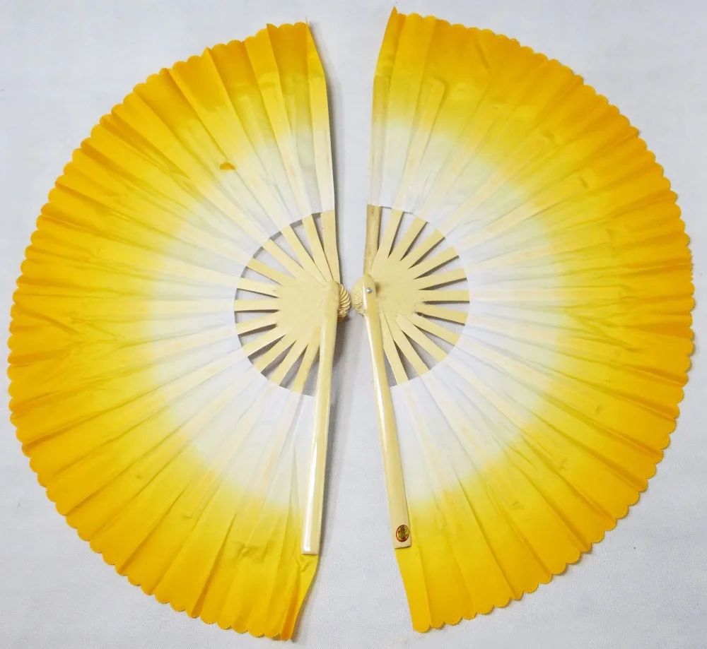 5 цветов градиентные бамбуковые кости двойной веер кунг фу/Боевые искусства