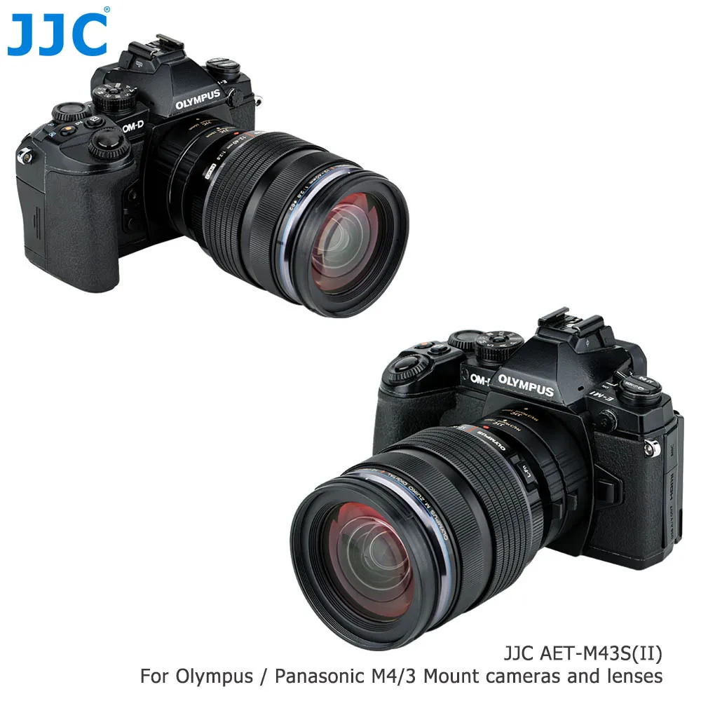 JJC AET-M43S(II) 10 мм/16 мм автоматическая удлинительная трубка для Olympus/Panasonic M4/3 крепление с крышкой корпуса камеры/крышка заднего объектива