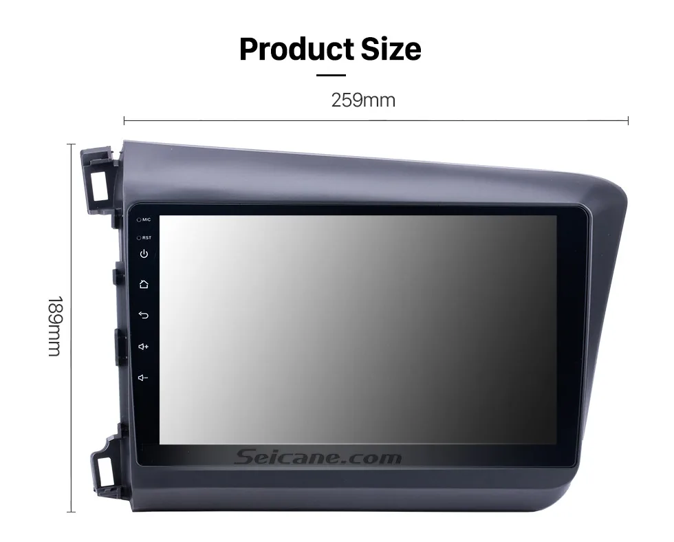 Cheap Seicane 10.1" Android 8.1 GPS Car radio for 2012 Honda Civic with CD DVD Player Bluetooth  3G  HD Multi-touch Capacitive Screen 17