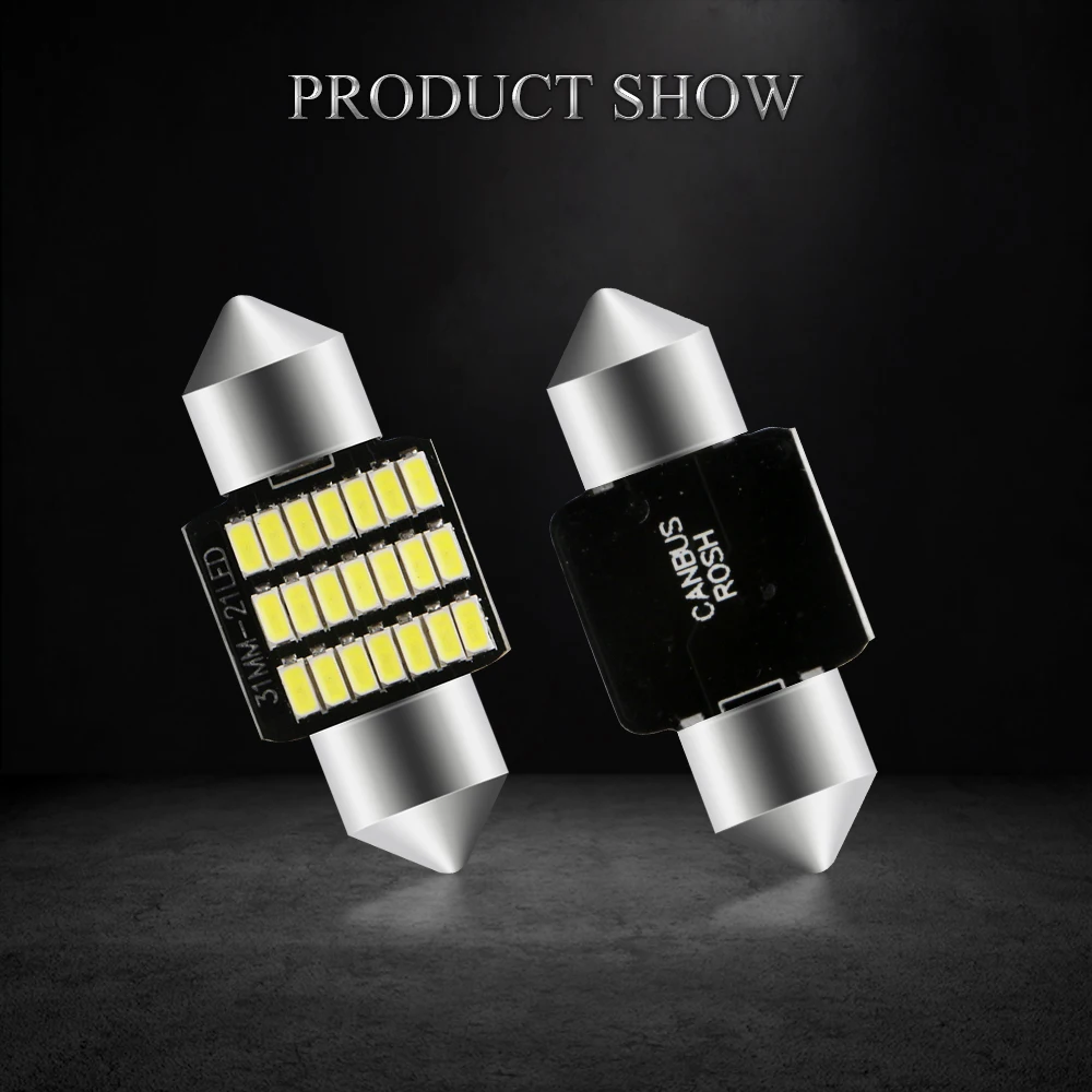 Светодиодная лампа Canbus C5W без ошибок 3014 24 SMD 31 мм 12 в пост. Тока 2 шт.|Сигнальная
