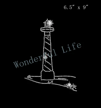 

YX Free shipping Rhinestone Iron On Transfer tower Crystal Sports Design