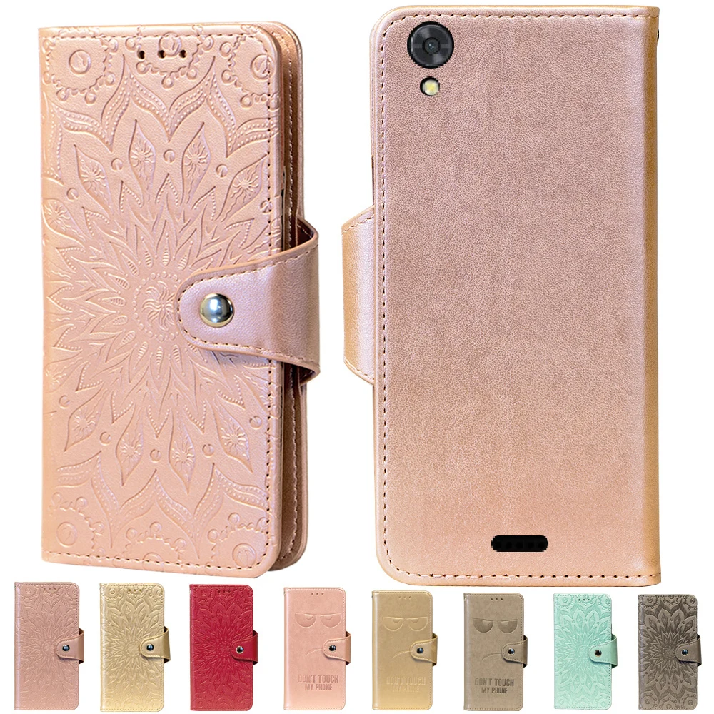 

Embossing Stand Flip PU Leather wallet Case Cover For Highscreen Razar Phone Cases