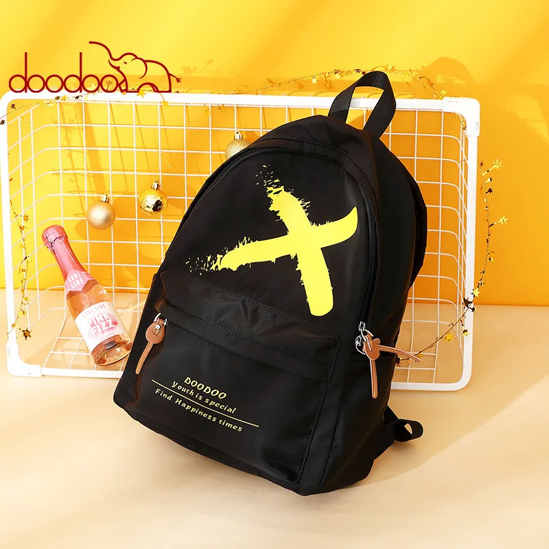 

Autumn And Winter Fund Fashion Joker Both Shoulders Trend Doodle Crossing Travel genuine leather Backpack doughnut female girl