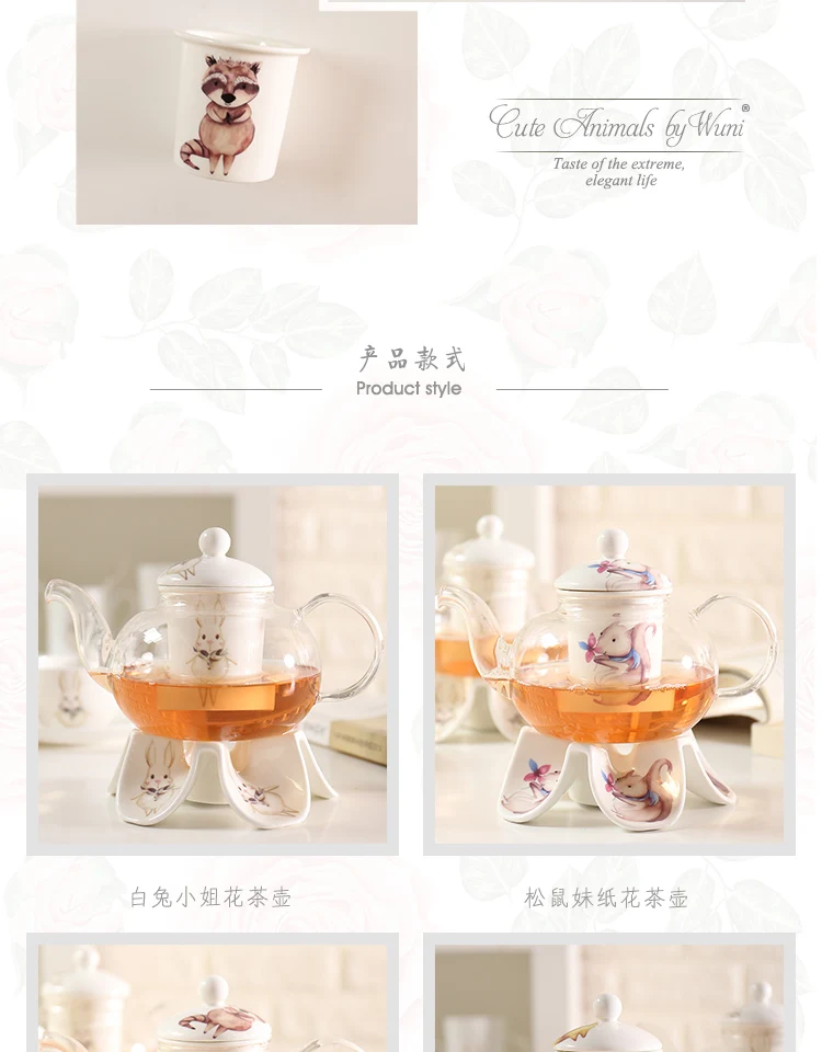 Прочный жаростойкий стеклянный Хрустальный чайный горшок, ароматизированный чайный подогреватель, свечной обогреватель, керамическая основа
