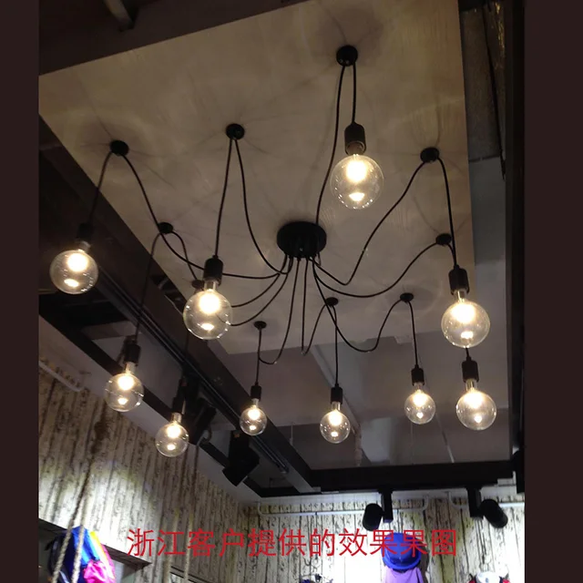 Edison Light Bulb Chandelier Personality Simple Minimalist Diy Edison Light Bulb Chandelier Personality Simple Minimalist Diy Creative Restaurant Industry Loft Clothing Fixtures