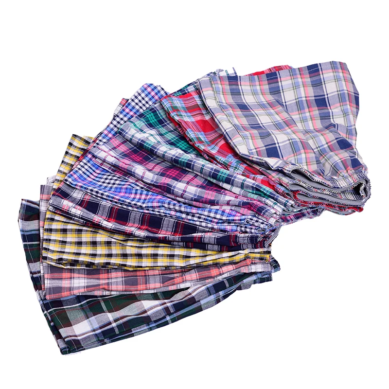 

1 piece Mens Summer Shorts 100% Cotton Soft Underwear Boxers Large Male Arrow Panties Loose Home Wear Random Color