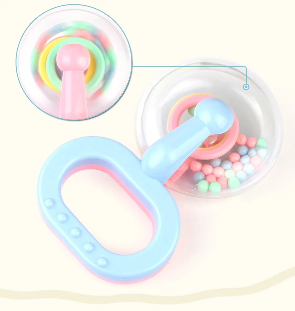1 шт. кровать ручные колокольчики 0-12 месяцев Детские погремушки милый мобильный Прорезыватель игрушка для раннего развития подарки для новорожденных пастельного цвета