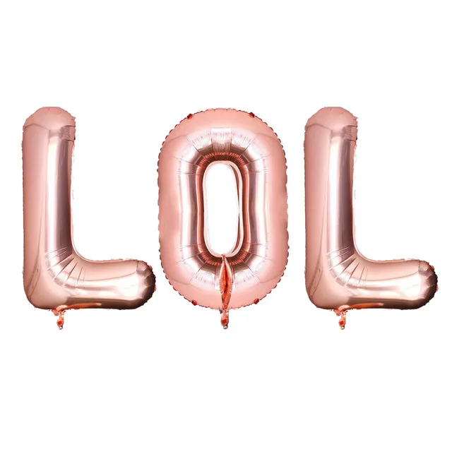 

1pc 16inch LOL Rose Gold DIY Alphanumeric Balloons Wedding Balloons Birthday Party Decoration Kids Adult Name Balloons