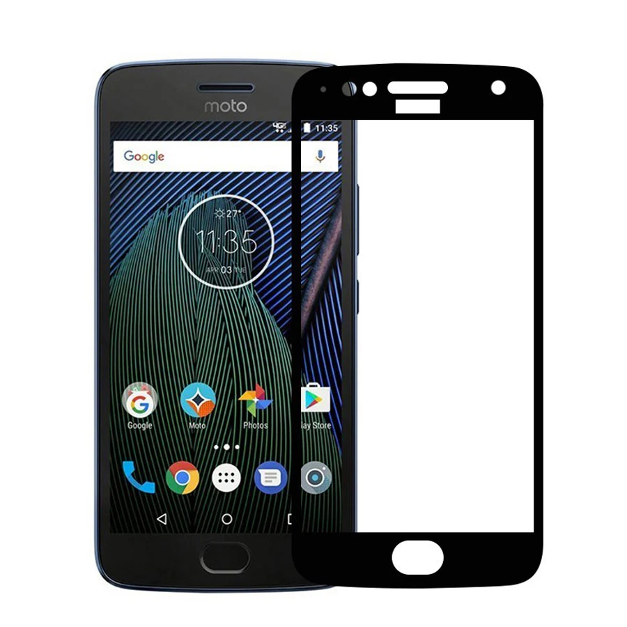 3D закаленное стекло для Motorola Moto G5S Полное покрытие экрана Взрывозащищенная