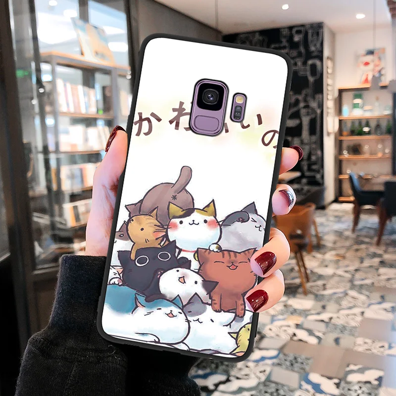 Cat Чехол крышка с узорами для samsung Galaxy A50 M20 M10 Note 8 9 S10e S8 S9 S10 плюс J5 J7 Prime A6s J4 A6 A7 A8 2018