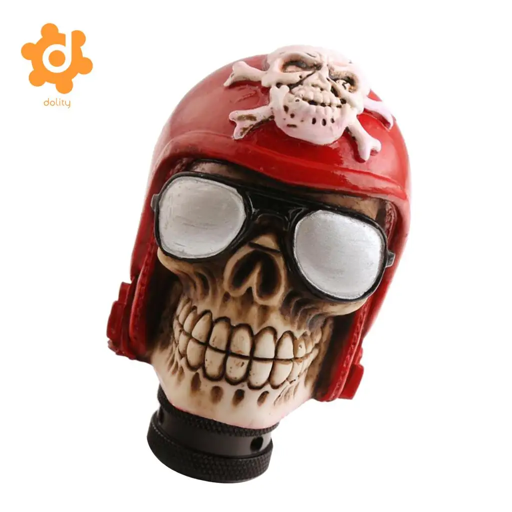 Manual Car Truck Cool Skull Head Gear Stick Shift Lever Shifter Handle Knob