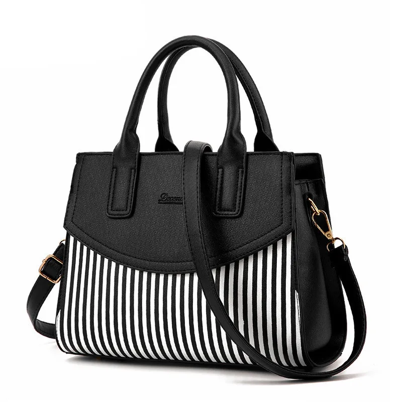 

2017 hot sale New arrive Women bags Striped Women Fashion Casual Tote Top-handle Shoulder Messenger Bags women Handbags Sac