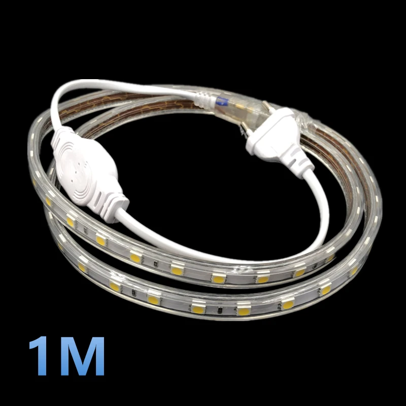 Светодиодная лента гибкая водонепроницаемая SMD 5050 60 светодиодов на метр 220 В