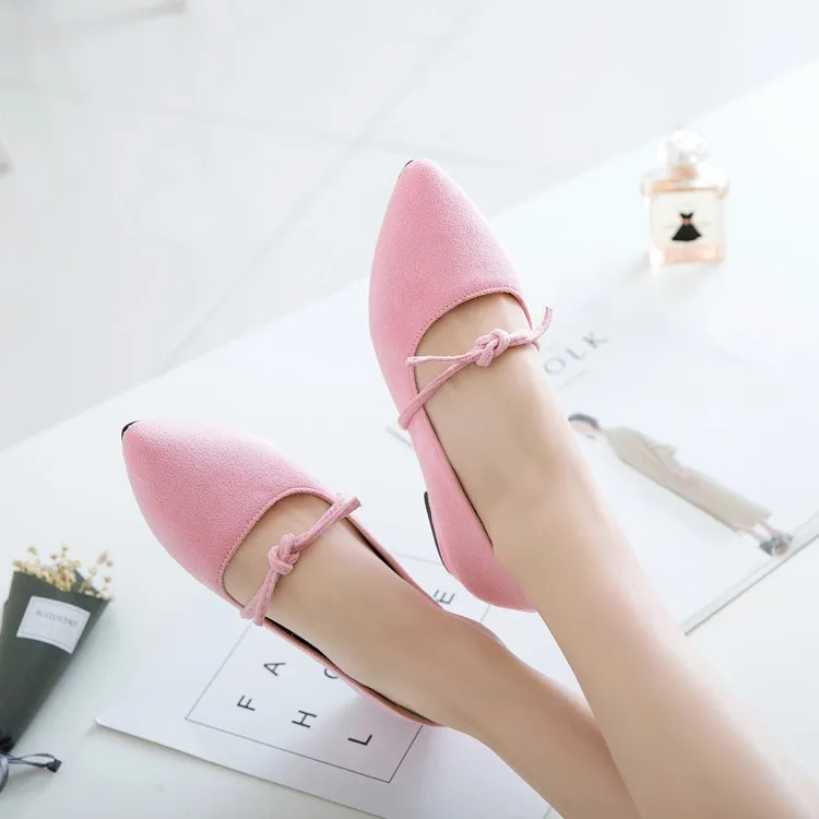 

Big Size 9 10 11 12 ladies high heels women shoes woman pumps Butterfly-knotted suede single shoe