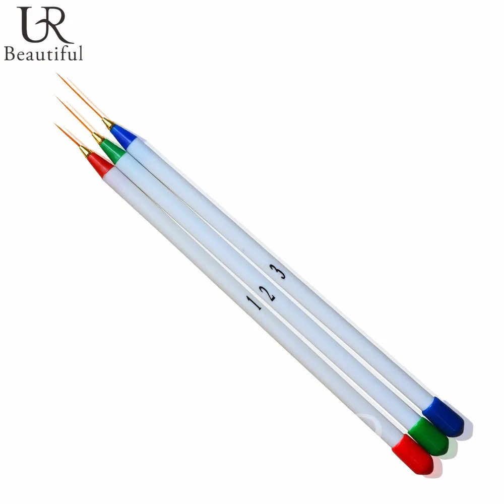 Высокое качество 3 шт./компл. профессиональный дизайн ногтей Живопись нажмите с силой так подробно чередование Ручка кисти набор «сделай сам» для ногтей УФ-гель BETR29