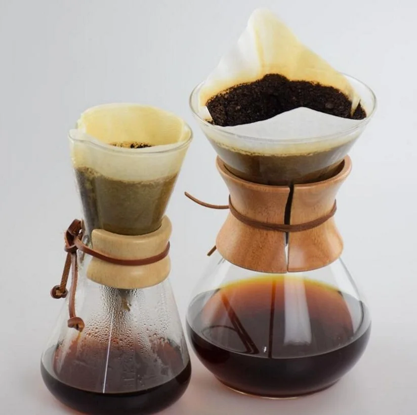 Free Shipping Classic Glass Pot Paper Filters 3Cups/6Cups Filters Coffee Accessories 40Pcs/Bag