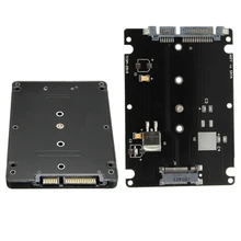 Чехол-адаптер для конвертера B+ M Key Socket 2 M.2 NGFF(SATA) SSD to 2,5 SATA адаптер для карты с черным Чехол