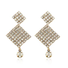 

New High Quality 4 Colors White CZ Diamond With 3 the attached to Eggs style Piercing Long Earrings For Women Small Jewelry