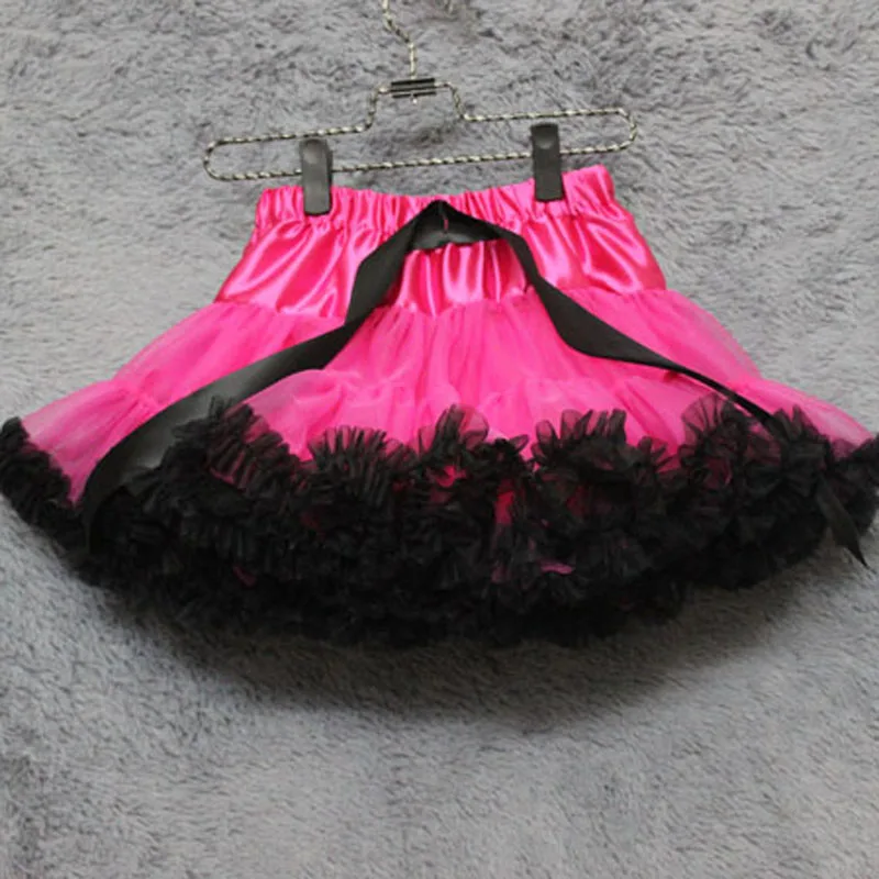 

Kids Tutu pettiskirt baby girl clothes birthing clothing kids tutu skirts Hot pink and black baby girl photo props