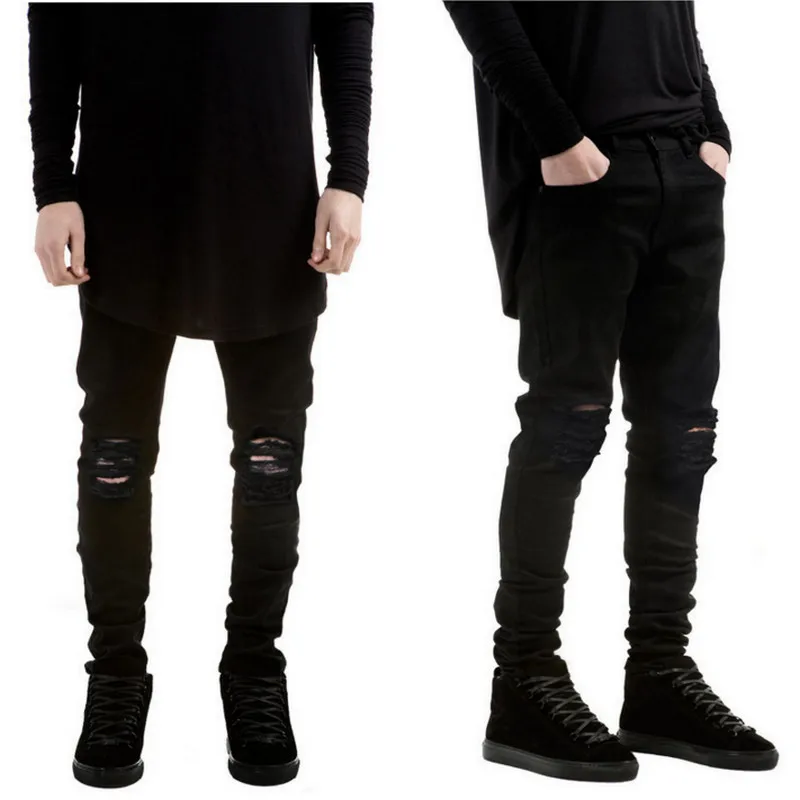 mens skinny jeans black ripped