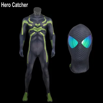 

Hero Catcher-4 Top Quality Big Time Spiderman Cosplay Costume Comic 3D Printing Muscle Shade Big Time Spider Man Suit