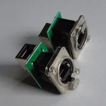 

2pcs/lot NE8FDP-R Ethercon RJ45 Feedthru D-Series Panel Mount Jack