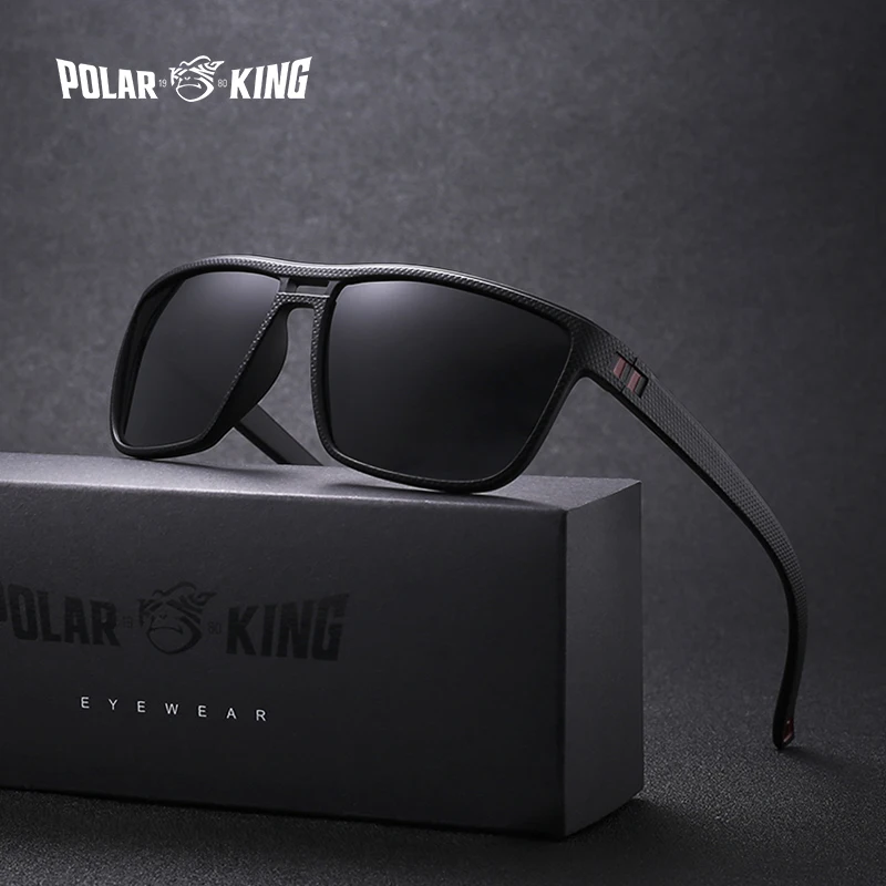 POLARKING Brand Retro Polarized Sunglasses For Men Plastic O