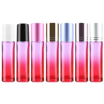 

5pcs/Set 10ml Gradient Essential Oil Liquid Glass Bottle for Travel Use Small Perfume Bottle Mini Liquid Oil Cosmetic Containers