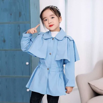 

Baby Girls Coats 2019 Autumn Spring Jackets For Girls Coat Kids Turn-down Outerwear Coats For Girls Jackets Children Clothes
