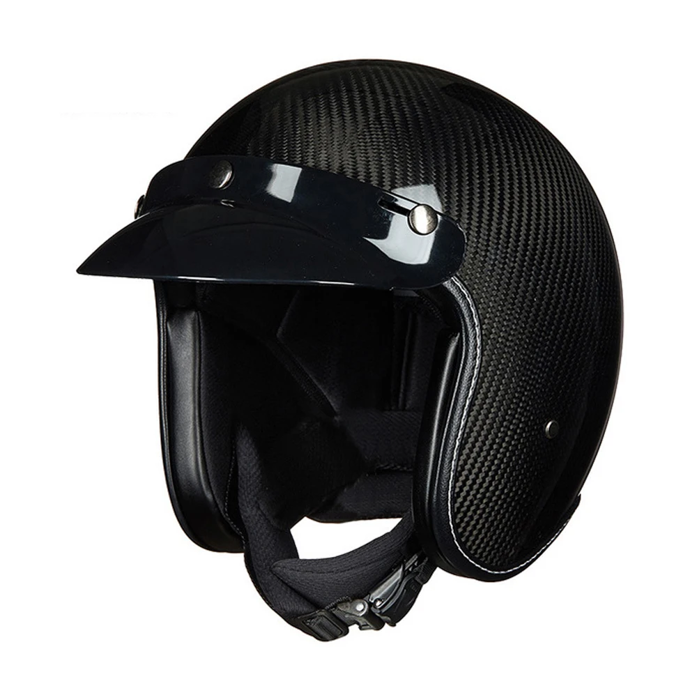 

Carbon Fiber Motorcycle Helmet Men Motocross Half Face Helmets Motorbike Riding Racing Biker Capacete Casco Moto Helmet