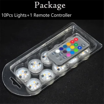 

White, Warm White, RGB Color Changing Battery Powered Electronic Candle Lamp LED Submersible Floralytes with Remote Controller