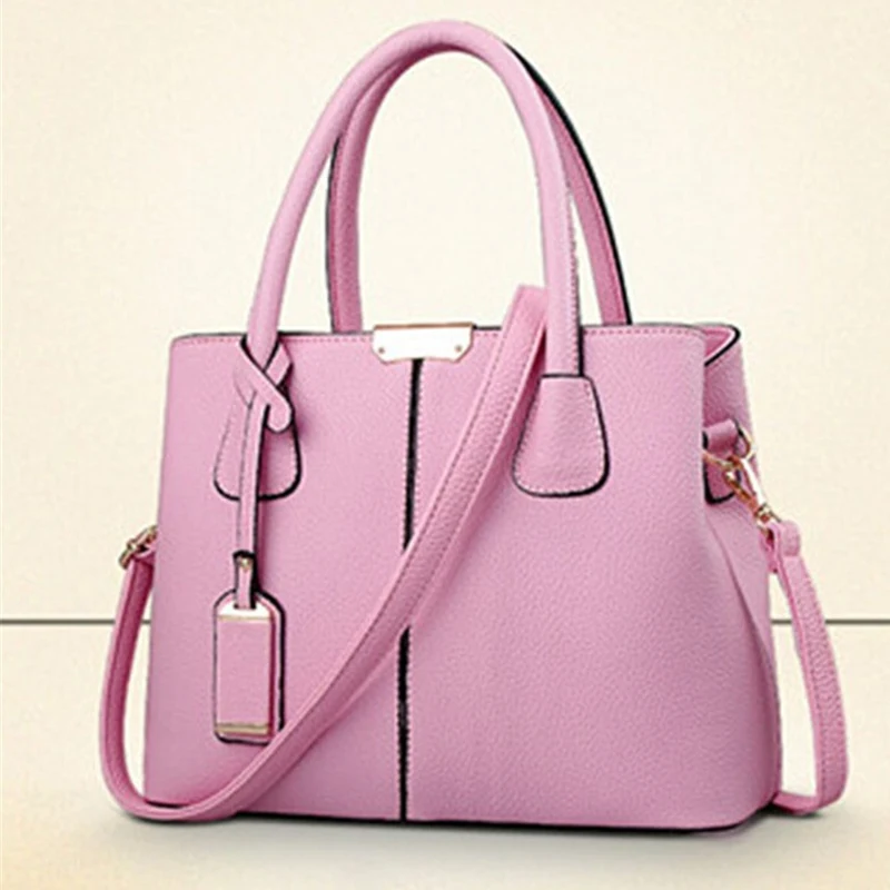 Новые модные сумки, женская сумка через плечо, женская сумка, большая сумка через плечо, с кисточками, на молнии, повседневная женская сумка-тоут - Цвет: pink