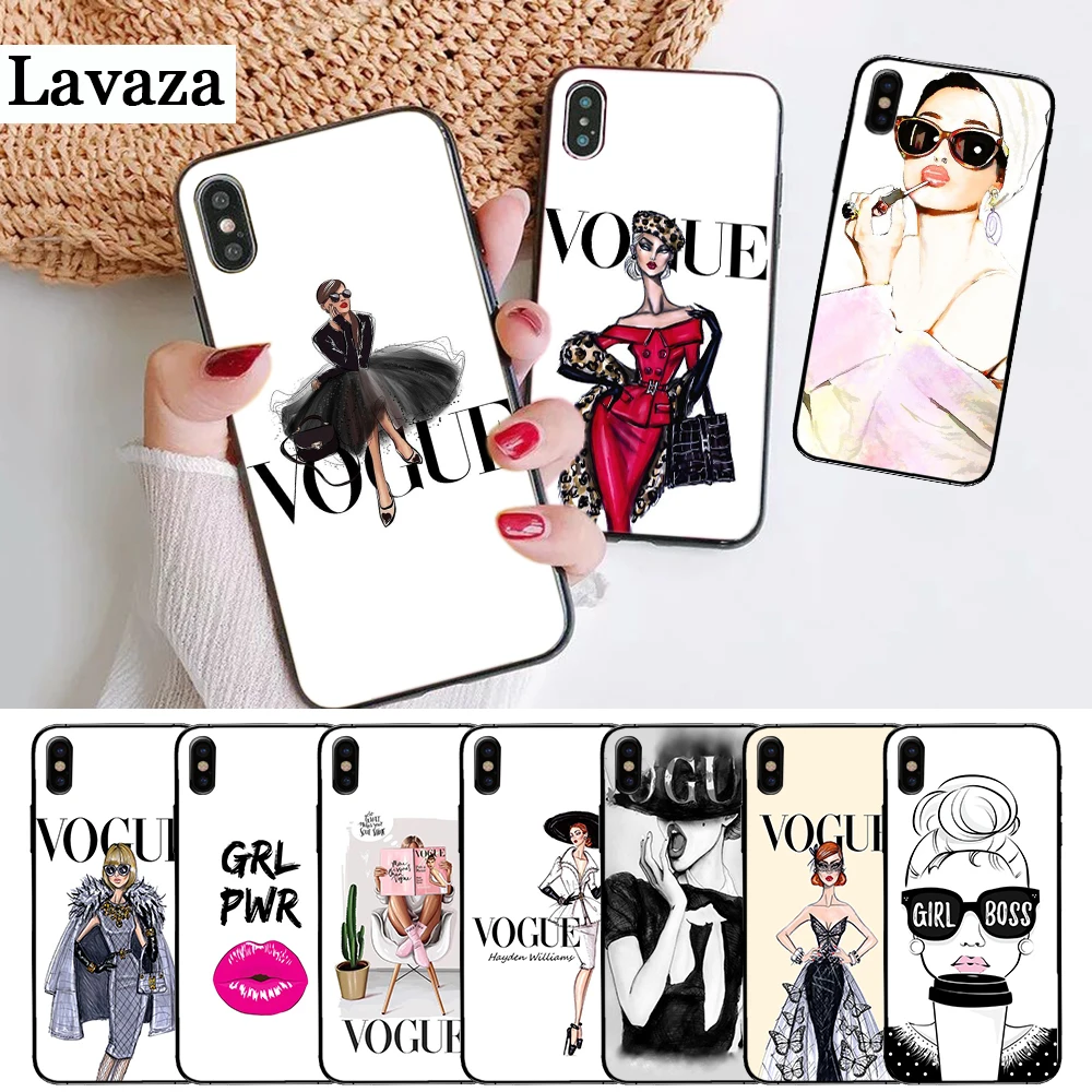 

Lavaza VOGUE Christmas Princess Girl Silicone Case for iPhone 5 5S 6 6S Plus 7 8 X XS Max XR