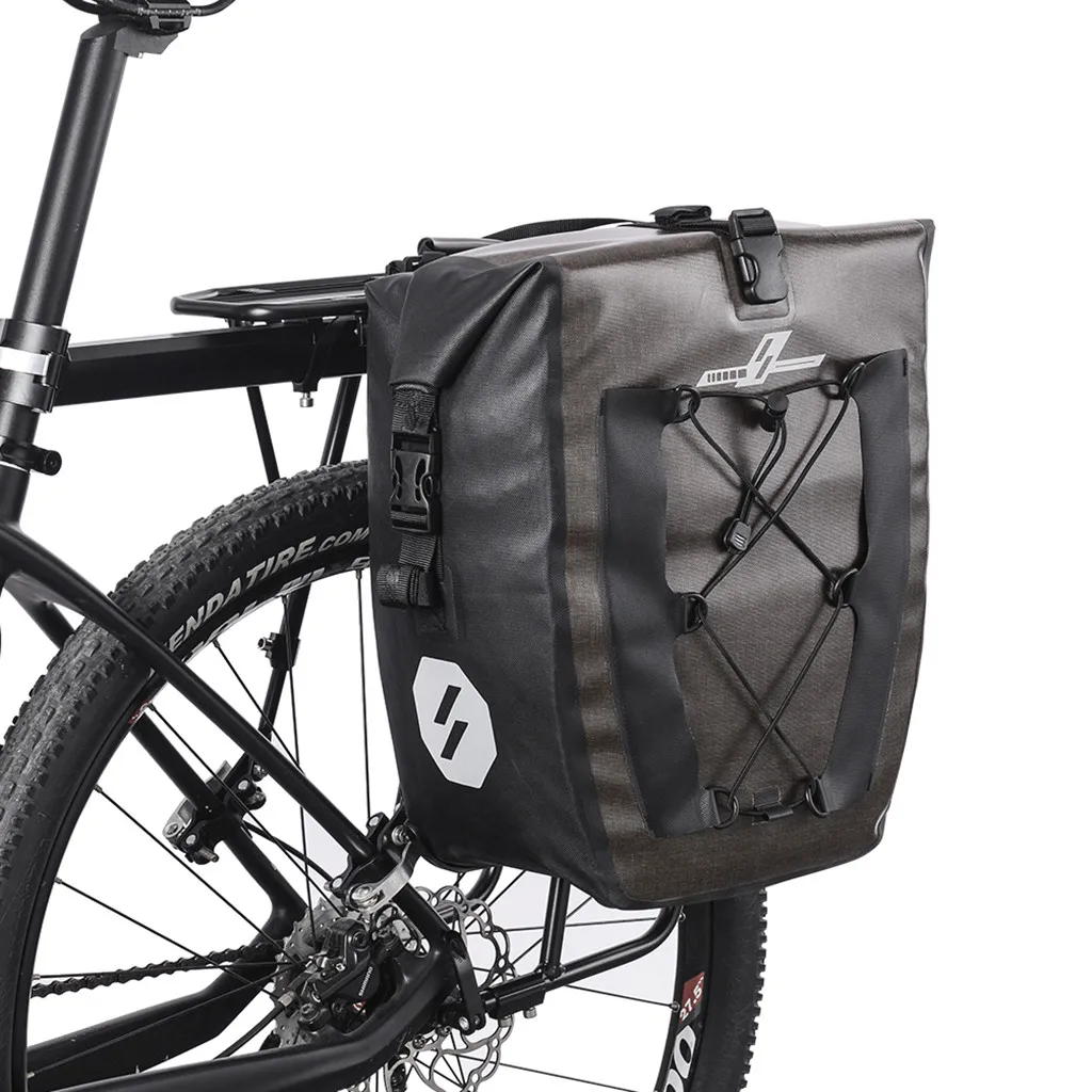 

Mountain Road Bicycle Bike 3 in 1 Trunk Bags Cycling Double Side Rear Rack Tail Seat Waterproof Pannier Pack Luggage Carrier