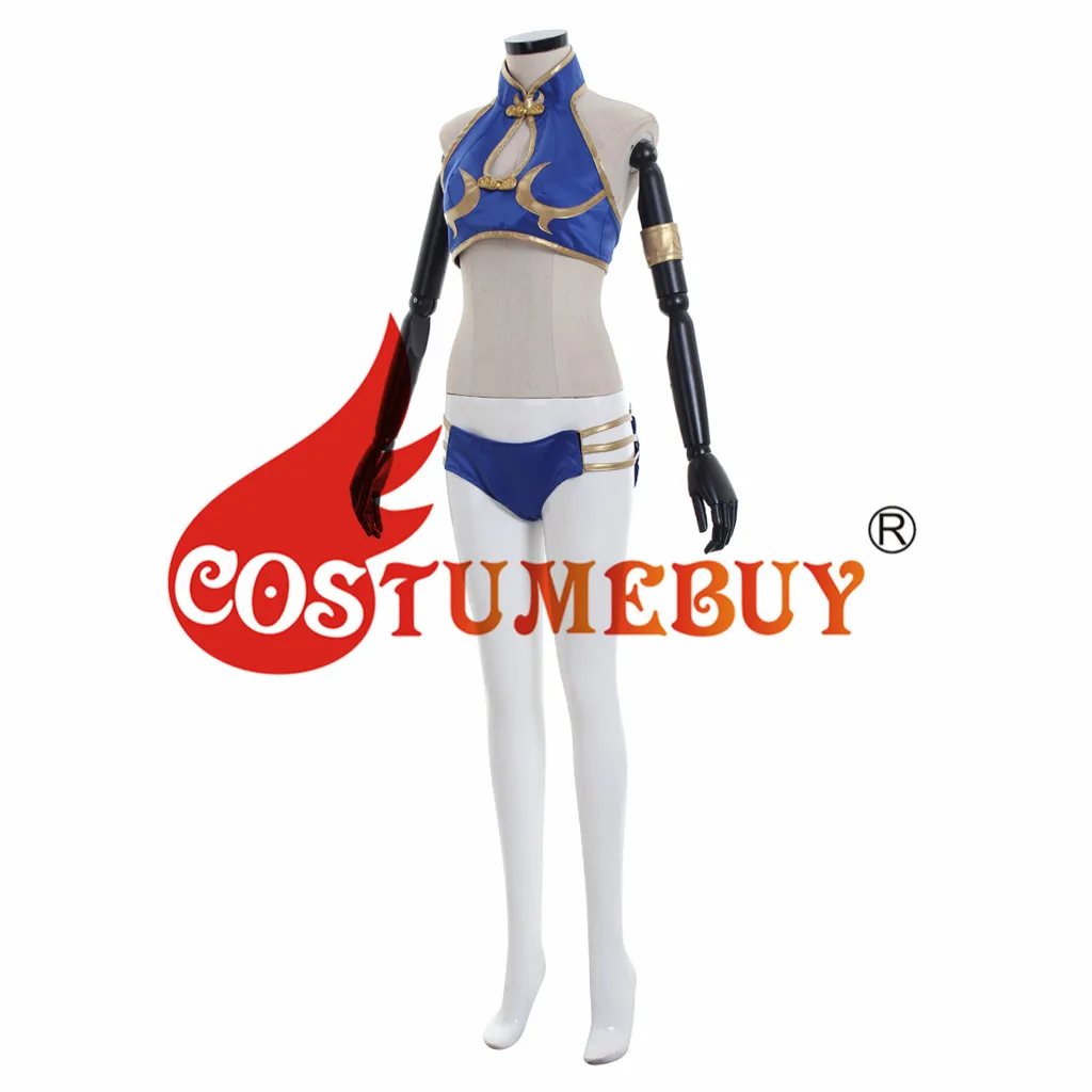 CostumeBuy игры Chun-Li Косплей Костюм для взрослых женщин девочек Хэллоуин сексуальный костюм L920