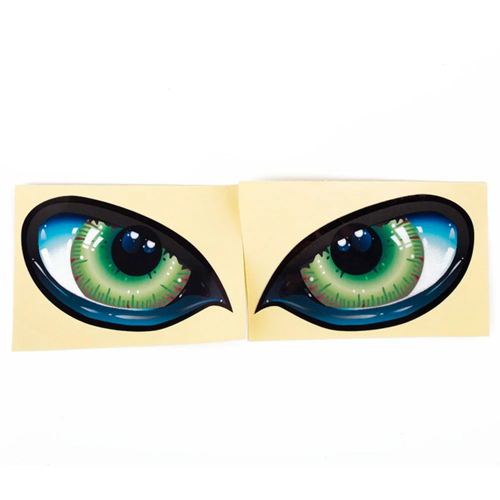 Buy 2Pcs 3D Stereo Reflective Cat Eyes Sticker Auto