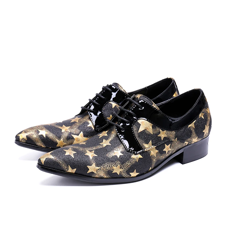 Estrella Hombres De Zapatos Oxford rojo Plus 37 gris Formal Tamaño Nuevos Azul Clásico Vestido Moda Plano Hombre Zorssar Cuero Los 2019 46 amarillo E7fYCtxw
