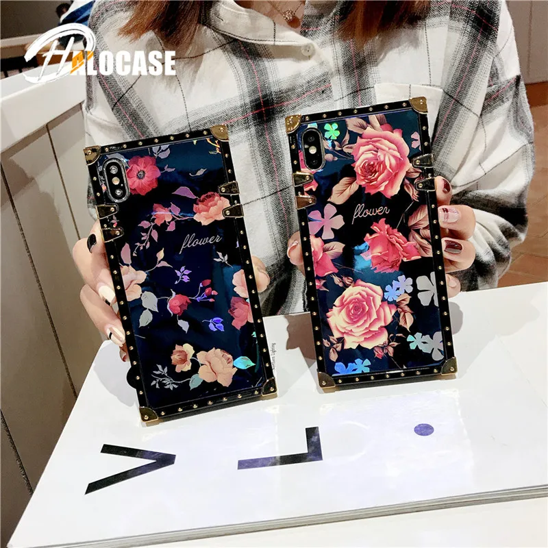 Роскошный чехол Blue Ray Rose для Huawei Mate 20 Pro блестящие металлические квадратные чехлы