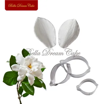 

5pcs/set Jasmine Flower Petal Veiner Silicone Molds Stainless Steel Cutter Fondant Mold DIY Cake Decorating Tool Bakeware
