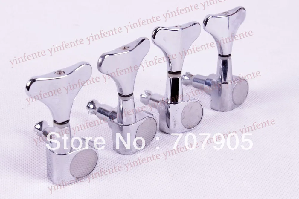One Set Chrome Bass Tuners Machine Heads Tuning Peg Set one sidetuning