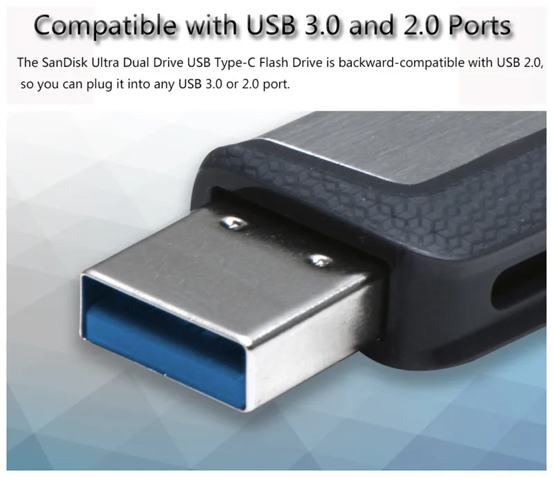 Sandisk SDDDC2 флеш-накопитель 32 Гб OTG USB флеш-накопитель 128 Гб 64 Гб type-C USB накопитель с двумя дисками USB 3,1 высокая скорость