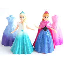 4pcs/set Princess Elsa Anna Toys PVC Action Figure Doll Model Figure Can Change Classic Toys Kids Toys For Girl #E