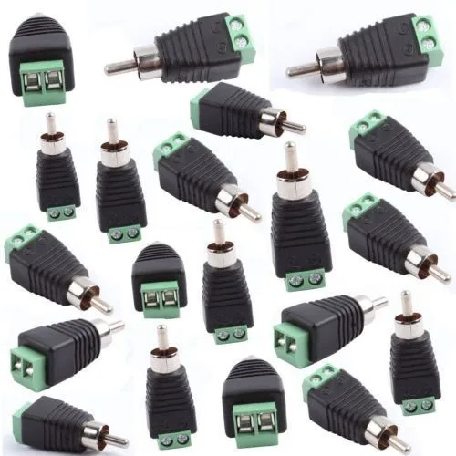 100ピースutp Cat5 Cat6ケーブルにav Rca雄ネジ端子コネクタ ジャック プラグ用オーディオ ビデオケーブル接続 Cable Grade Cable Notebookcable Connector Box Aliexpress