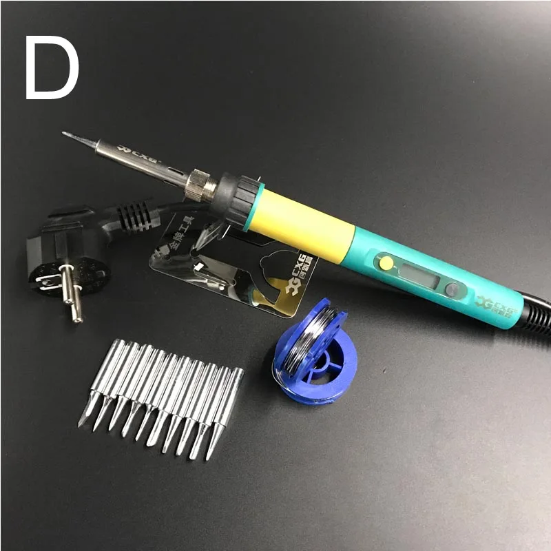 CXG 936D + светодио дный Температура Регулируемая Электрический паяльник 100 Вт Внутренний Отопление Паяльная Станция 936D обновленная версия