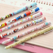 6 шт./лот, 0,38 мм, гелевая ручка Kawaii hello kitty, милая садовая ручка с цветами, канцелярские принадлежности, креативный подарок, школьные офисные принадлежности, студенческий подарок