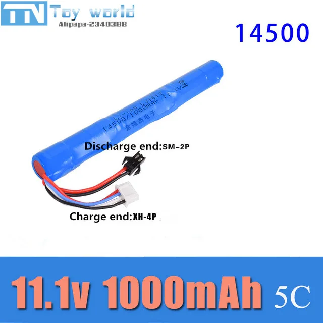 

11.1 v 1000 mah lithium battery for high water bullet toy gun li po battery for aircraft toy gun aeroplane