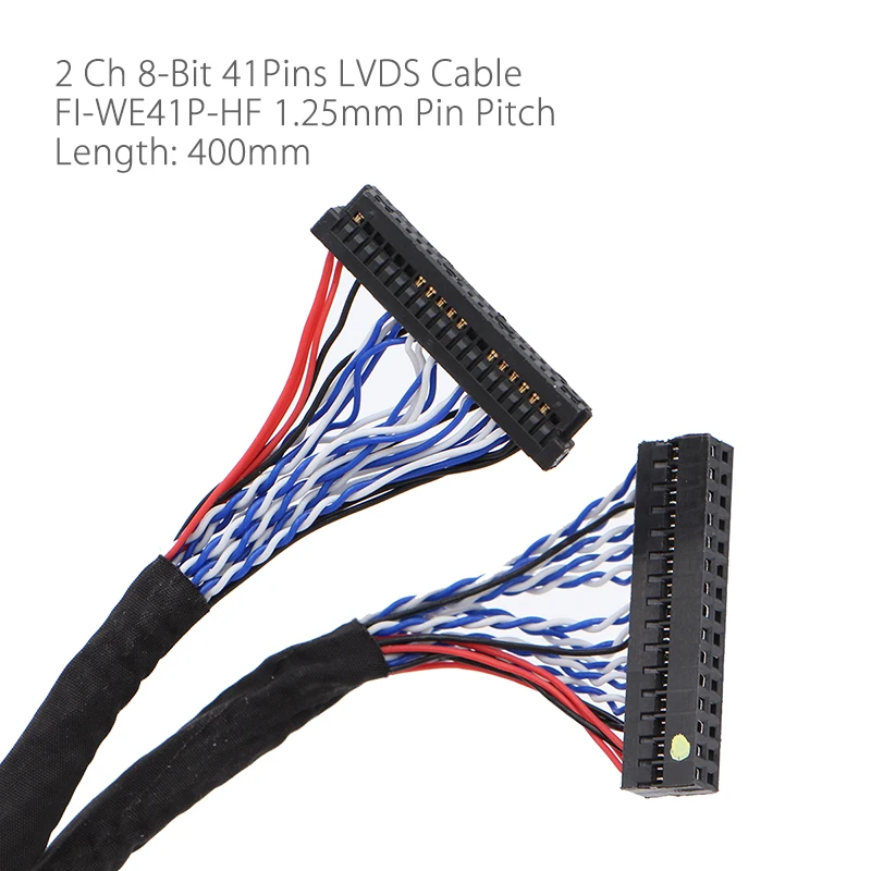 Для панели T370HW01 V0/V1 LVDS кабель 2ch 8-bit 41 pins 41pin Dual 8 кабель 400 мм для ЖК-FI-WE41P-HF 1,25 мм